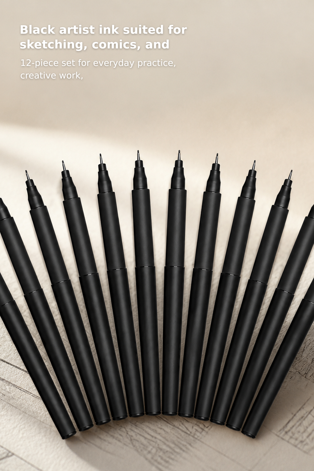 12-Piece Micro Fine Line Art Pen Set
