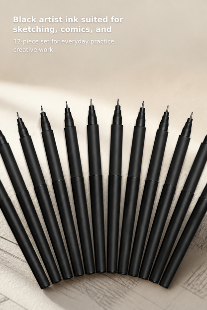 12-Piece Micro Fine Line Art Pen Set