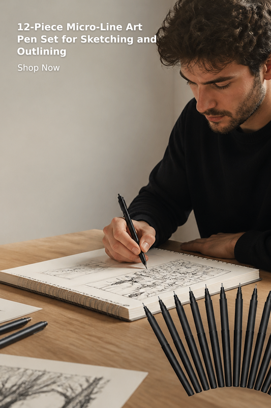 12-Piece Micro Fine Line Art Pen Set